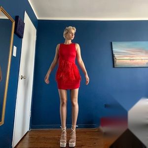 Red cocktail dress